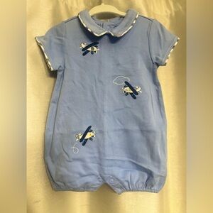 Janie and Jack Sky Blue Airplane Bodysuit